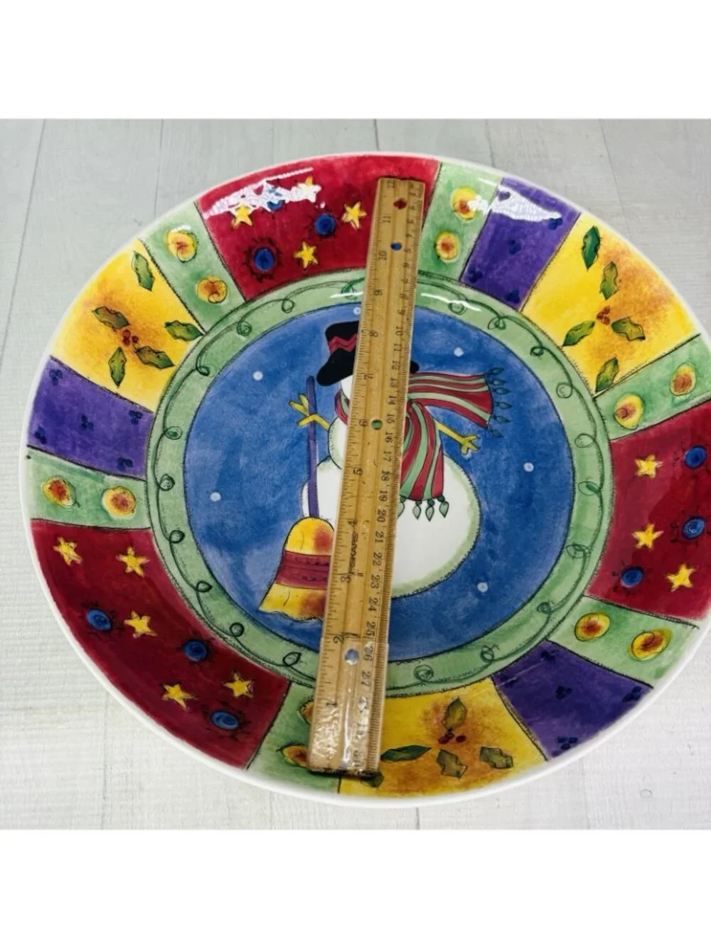 Sango Sue Zipkin SWEET SHOPPE CHRISTMAS 3041 Snowman Ceramic Pasta Serving Bowl